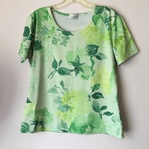 Green Floral Top